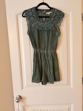 Romper with Crochet Detail